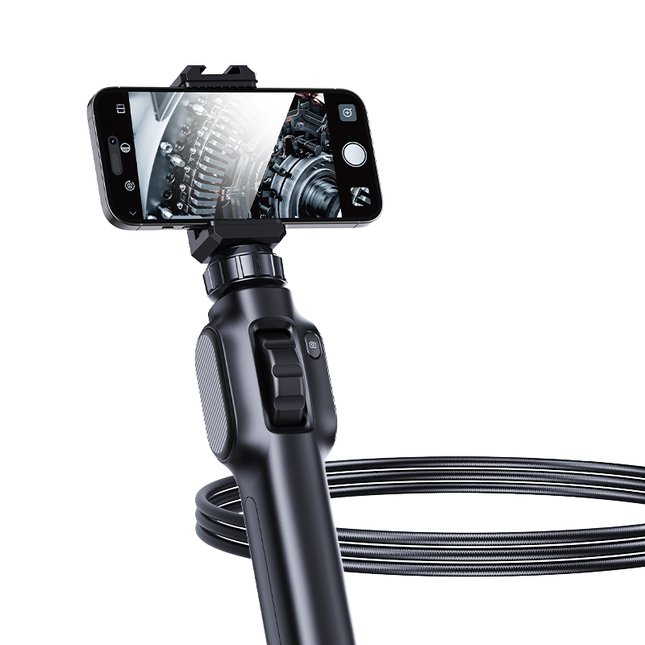 HD 2MP Automotive Borescope with 4.3” IPS Monitor, Waterproof 8.5mm Probe & Smartphone Support
