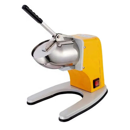 Heavy-Duty 180W Electric Ice Crusher & Shaved Ice Machine – Stainless Steel, Semi-Automatic, Home & Commercial Use