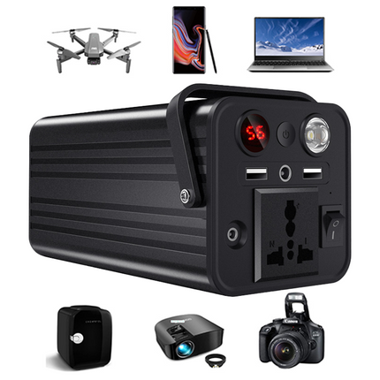 Rechargeable Portable Power Station with USB Charging and LED Emergency Light