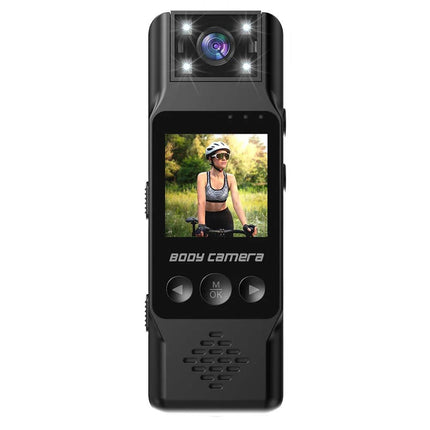 Compact Wearable Action Camera with Rotating Lens, Night Recording and Built-in Display