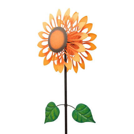 Tall Solar LED Kinetic Wind Sculpture for Outdoor Garden & Patio Display