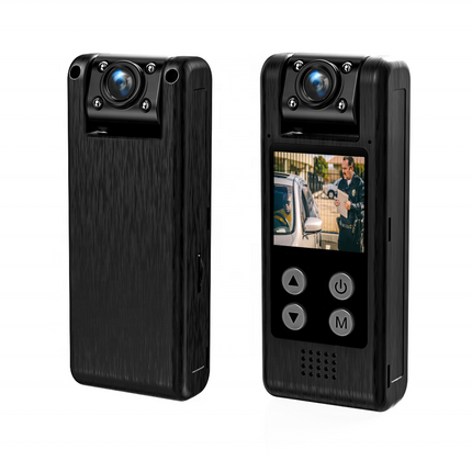 Ultra HD Pocket Body Camera with Swivel Lens, Long-Lasting Battery & Night Vision – Black