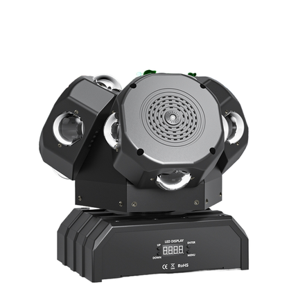 Professional 180W Triple-Head RGBW LED Stage Spotlight with DMX Programming & Sound Mode