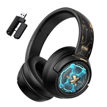Rechargeable Over-Ear Gaming Headset 2.4G Bluetooth Wired 50mm Black