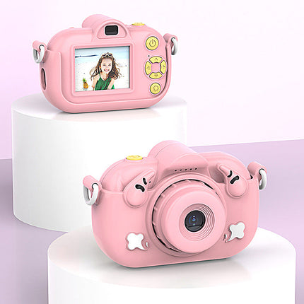 Compact 32MP HD Digital Camera with 1080P Recording, 2” LCD Display & Rechargeable 600mAh Battery – Pink