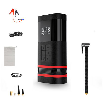 Portable 12V Wireless Car Tyre Inflator Pump with LCD Screen and LED Light