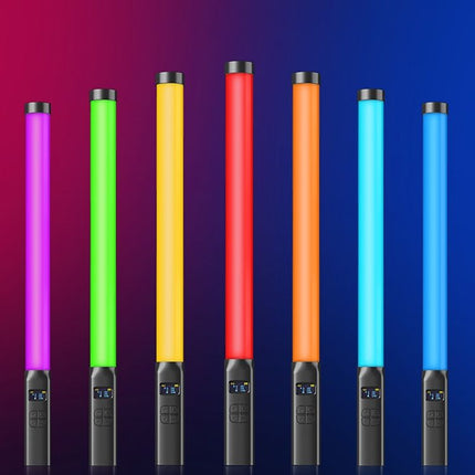 Portable Rechargeable RGB LED Stick Light OLED Screen 20 Effects 2500–9000K Vlogging