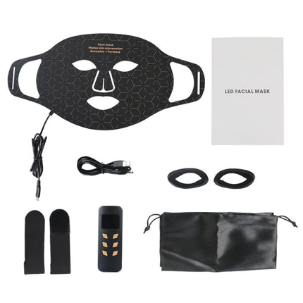 Rechargeable LED Facial Mask with Multi-Colour Skin Therapy for Pore Care and Skin Tightening