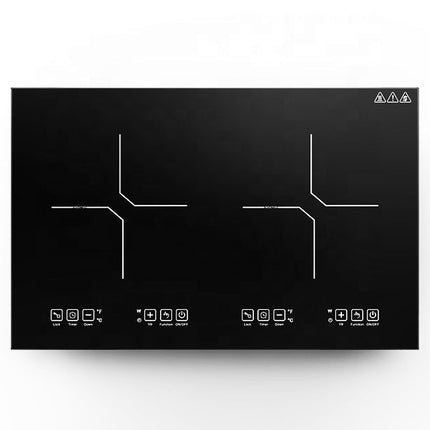 Portable 2-Burner Induction Cooktop with Timer and Durable Anti-Corrosive Base