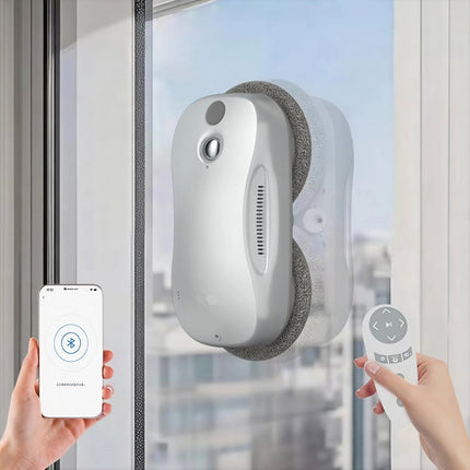 Cordless Smart Window Cleaning Robot with Stain Detection, TUYA App Control & Ultrasonic Spray