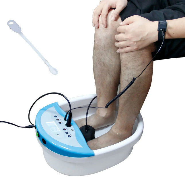 Cordless Ionic Foot Detox Bath Machine with Infrared Heating Belt 60W Home Wellness
