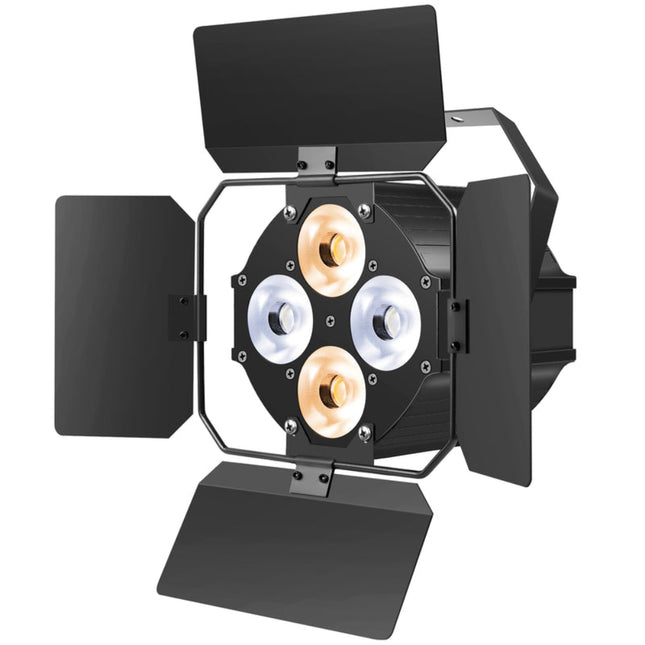 120W Dual White 4-Lens LED DJ Par Light – DMX512, Sound-Activated Party & Stage Lighting