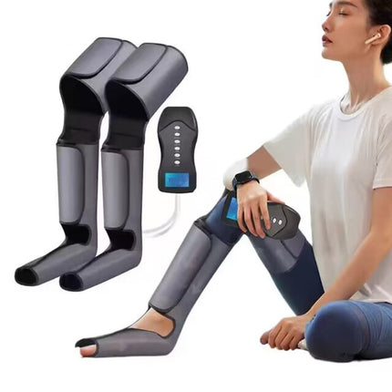Rechargeable Air Compression Leg and Foot Massager with Heat Therapy