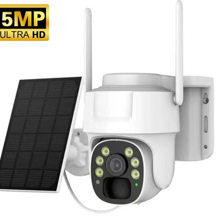 Solar-Powered Outdoor Security Camera with Pan-Tilt Control, 5MP Clarity & Smart Motion Detection