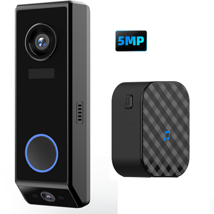 5MP Dual Lens Wireless Video Doorbell Camera with 2-Way Audio, PIR Motion Detection & Night Vision