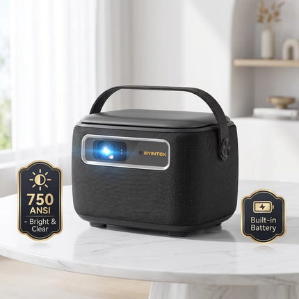 Mini Portable DLP Projector 750 ANSI HD 1280x800 Auto Focus Android Smart 2.5H Battery