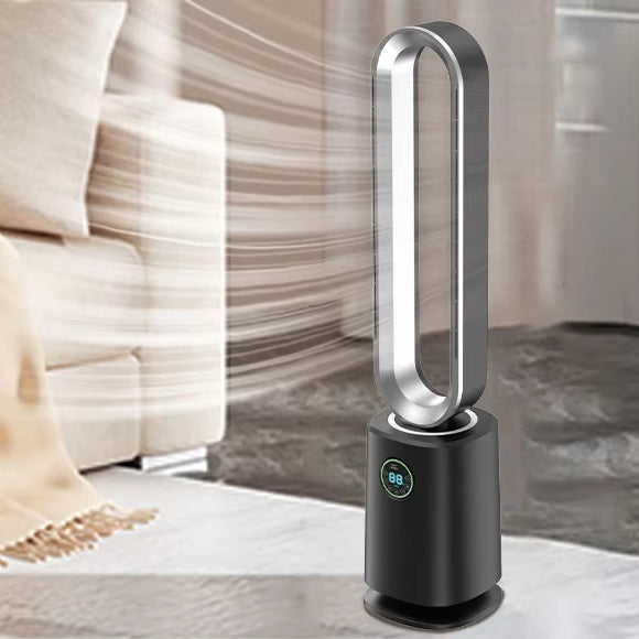 Bladeless 4-in-1 Air Cooling & Purifying Fan with H11 HEPA Filter, 12H Timer & 55° Oscillation