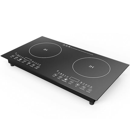 2-Burner Electric Induction Cooker with Touch Controls and 2200W Power
