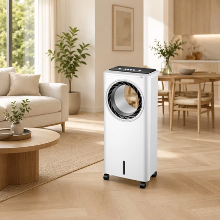 Portable 80W Air Cooler Tower Fan with 4L Water Tank, 360° Rotation & Sleep Mode