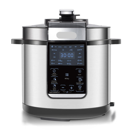 6L Multifunction Electric Pressure Cooker with Digital LED Display and Programmable Timer