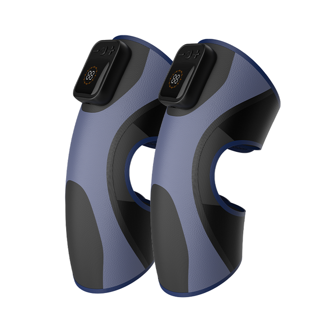 Rechargeable Knee Massage Belt with Heating Levels, Vibration Settings and LED Light Design