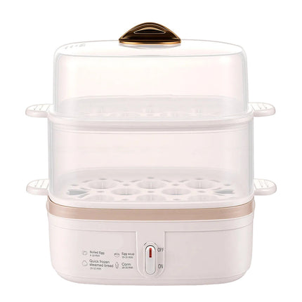 Electric Egg Boiler for 6 Eggs with Single Layer Design and Automatic Quick Cooking