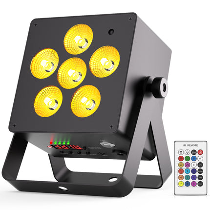Portable Rechargeable 50W RGBWA UV Wireless DMX LED Par Stage Light Remote Sound App Control