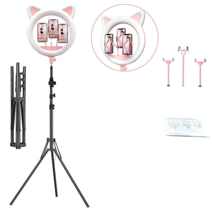 Large LED Ring Light 20 Inch with Tripod Adjustable Colour Temperature and Multiple Phone Holders