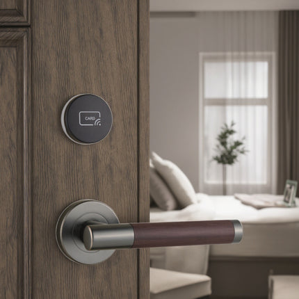 Electronic RFID Door Lock with Stainless Steel Latch, Audit Log & Emergency Key Access
