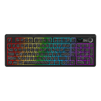 Wireless RGB Gaming Keyboard Murad Switch Cherry PBT Keys with Display