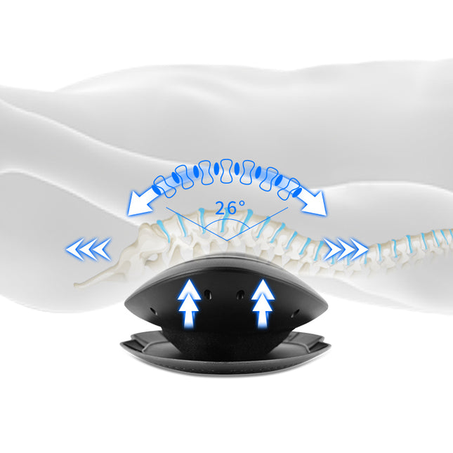 Heated Lower Back Massage Cushion with Air Compression and Vibrating Relaxation