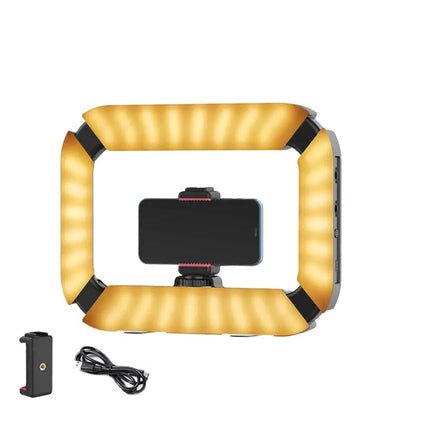 Handheld Bi-Colour LED Ring Light 20W CRI96+ Rechargeable for Phone and Camera Video