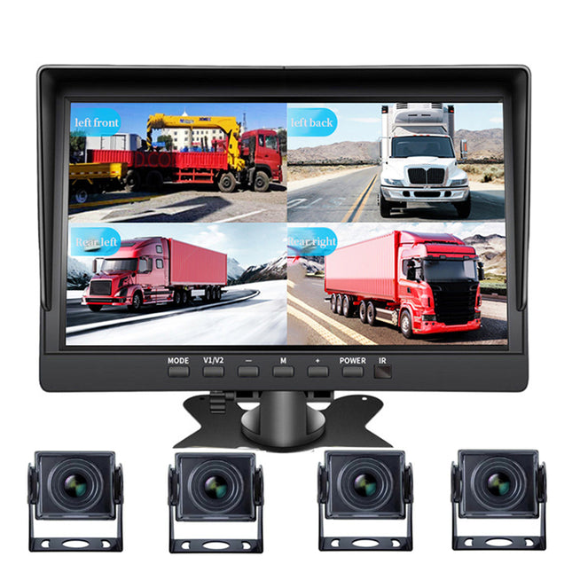 10 Inch AHD Vehicle Monitoring Kit Pedestrian Detection Night Vision Multi Channel Cameras