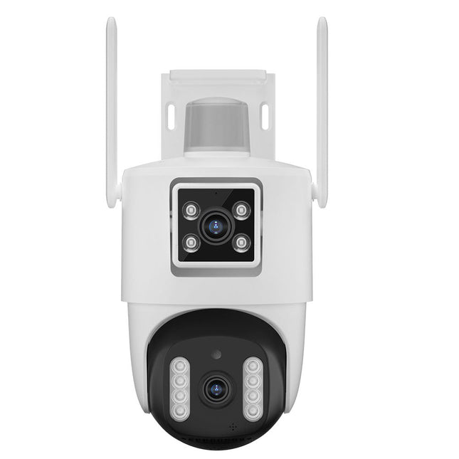 Dual Lens 4MP 4G Security Camera Pan 350° Tilt 90° Motion Tracking Outdoor