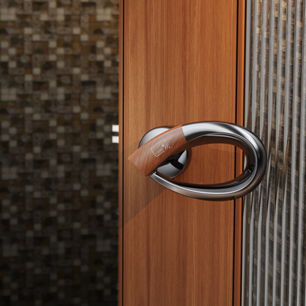 Smart RFID Door Lock with Mechanical Emergency Key, Stainless Steel Latch for Hotels and Apartments