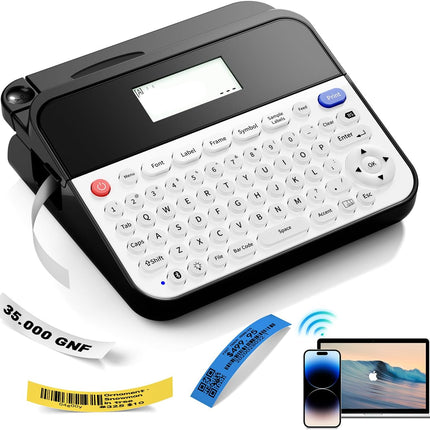 Portable Thermal Transfer Label Printer with 1200mAh Battery & 203 DPI High Resolution