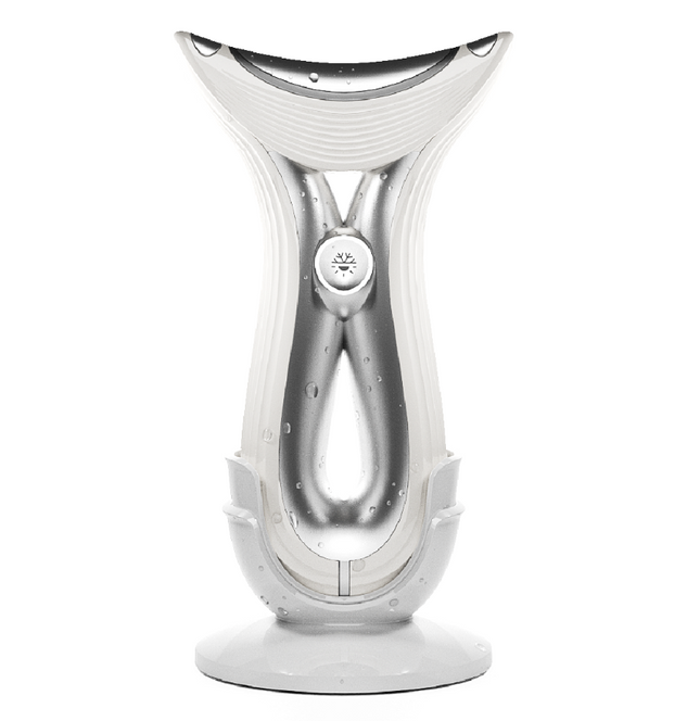 Portable EMS Neck Therapy Massager with Heating & Cooling Modes Rechargeable White