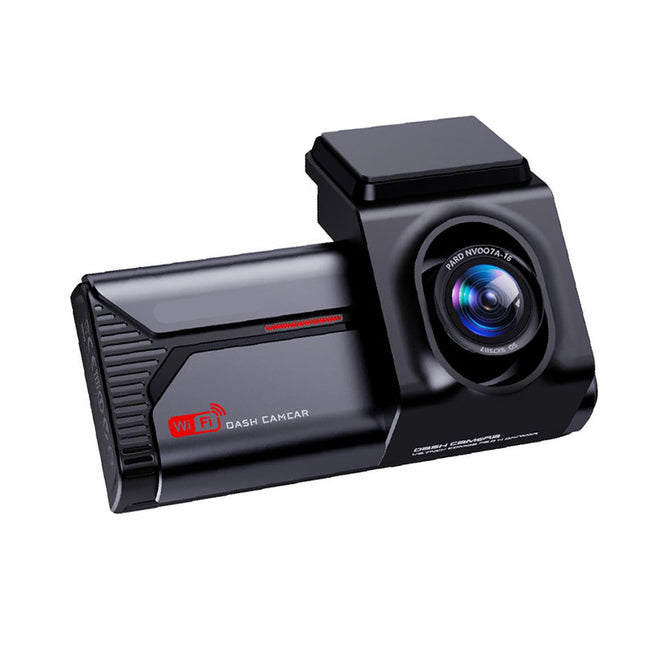 Triple Channel 4K Dash Camera with WiFi App Control, Parking Monitor, 3.69 Inch Screen & Loop Recording