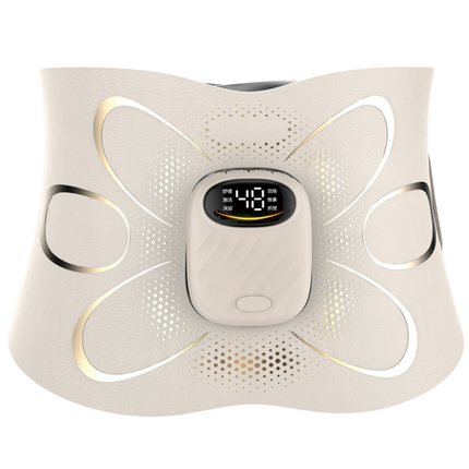 Rechargeable Full Waist Massage Belt with EMS TENS and 16-Level Intensity