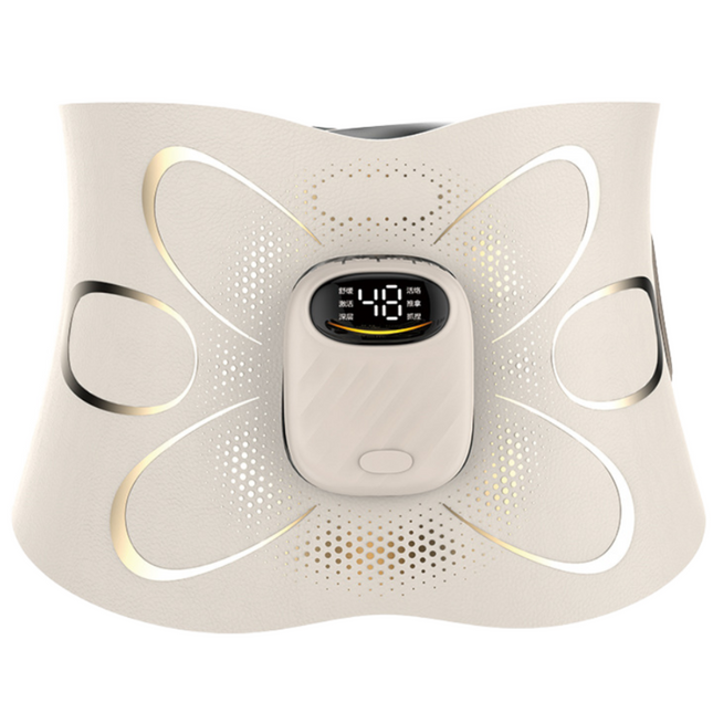 Rechargeable Full Waist Massage Belt with EMS TENS and 16-Level Intensity