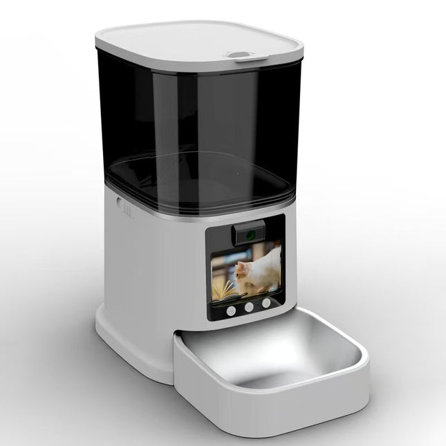 Smart Automatic Pet Feeder with HD Camera, 5L Food Dispenser & Timed Feeding for Cats and Dogs