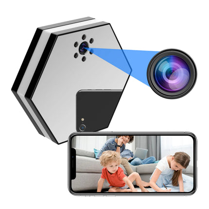 Smart Wi-Fi Desk Clock Camera with Motion Tracking and IR Night Mode