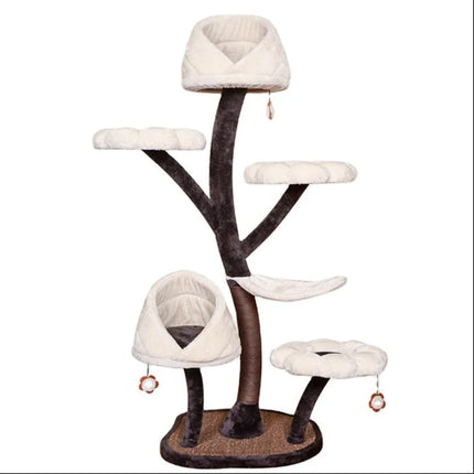 Tall Indoor Cat Activity Tree with Resting Condo & Scratch Poles – 168cm Play Centre
