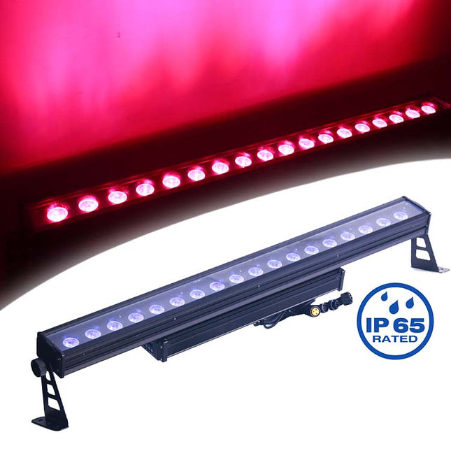 Outdoor Waterproof LED Wall Washer Pixel Bar 18x18W RGBWA+UV Stage Wash Light with DMX512