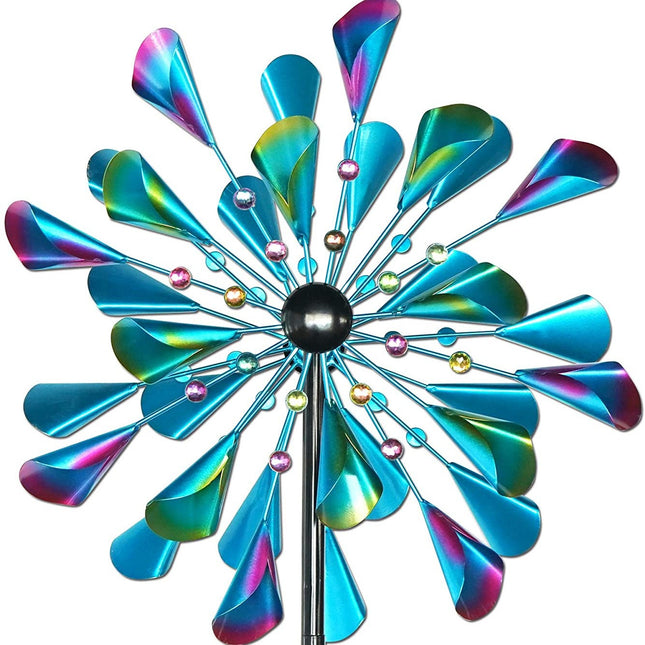 Tall Metal Garden Wind Spinner – 200cm Outdoor Rotating Decoration