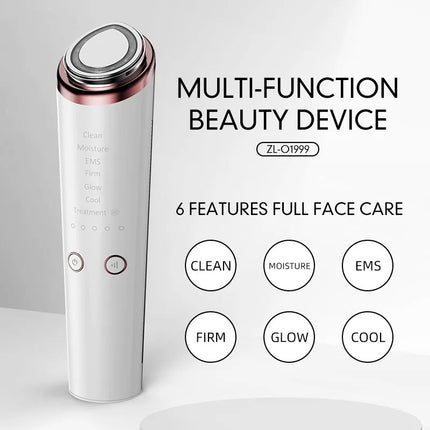Portable Facial Microcurrent Massager with 3 LED Light Modes and Adjustable Intensity