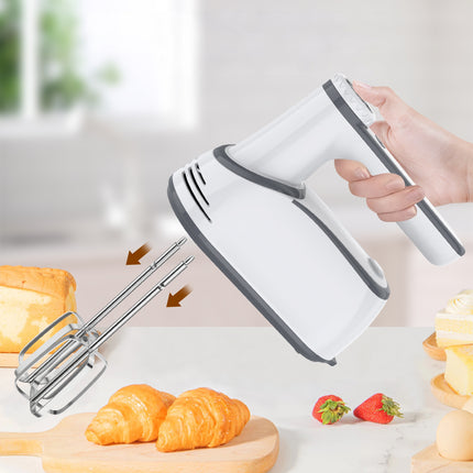 Portable Cordless Hand Mixer with LED Display 12-Speed Control and Accessory Set