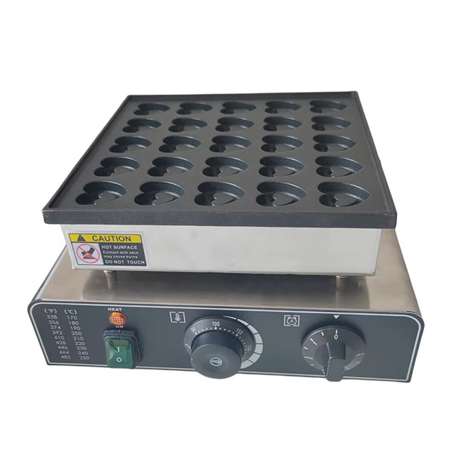 850W Stainless Steel Mini Waffle Iron (Non-Stick Plates) with Variable Temperature Control – NP-25