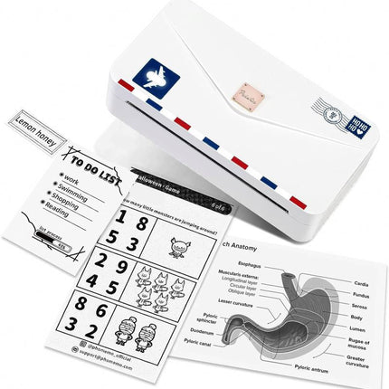 Portable Thermal Label Printer with 2200mAh Battery, 203 DPI Wireless Sticker Printing