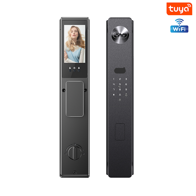 5-in-1 Smart Door Lock with 3D Face Recognition, Palm Vein, Fingerprint, Card & Password Access